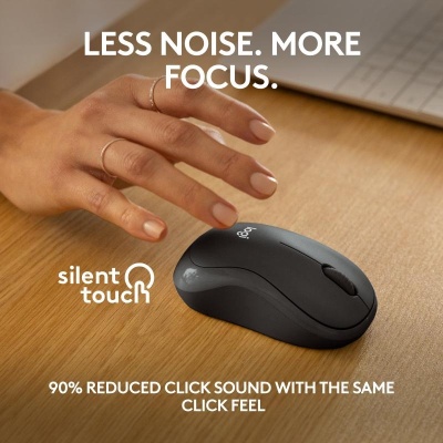 Mouse Logitech M240 Silent Graphite, rezolutie 1000 DPI, conectare wireless, interfata USB, gri - Img 5