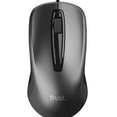 Mouse Trust cu fir, optic, rezolutie maxima 1200 DPI, negru