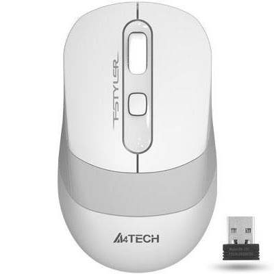 Mouse wireless A4tech, optic, rezolutie 2000 DPI, dimensiuni 108 x 64 x 35 mm, greutate 67 g, alb