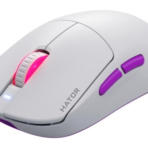 Mouse wireless Hator Quasar 3 ULTRA 8K, conectivitate 2.4GHz, bluetooth 5.4 si USB, polling rate pana la 8000Hz, senzor PixArt 3395, rezolutie maxima 30000 DPI, capacitate baterie 500 mAh, durata de viata baterie in modul wireless pana la 52 ore, timp - Img 5