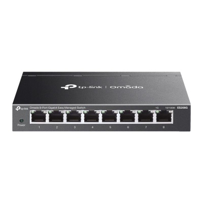 Omada 8-Port Gigabit Easy Managed Switch PORT: 8× Gigabit RJ45 Ports SPEC: Desktop Steel Case and Fanless FEATURE: Integration with Omada SDN Controller and Omada Cloud Essentials, Flow Control, Loopback Detection, Port Isolation, Port Mirroring, LAG,