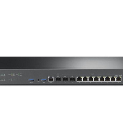"Omada VPN Router with 10G Ports PORT: 1× 10G SFP+ WAN Port, 1× 10G SFP+ WAN/LAN Port,1× Gigabit SFP WAN/LAN Port, 8× Gigabit RJ45 WAN/LAN Ports, 2× USB3.0 port FEATURE: Integration with Omada SDN Controller, Support SSL VPN, OpenVPN and IPsec/ PPTP/