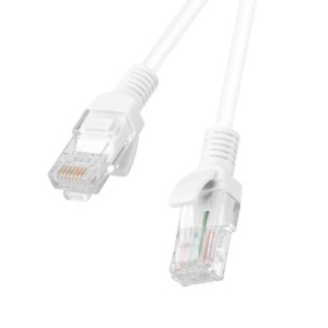PATCHCORD CAT.6 UTP 1M WHITE FLUKE PASSED LANBERG
