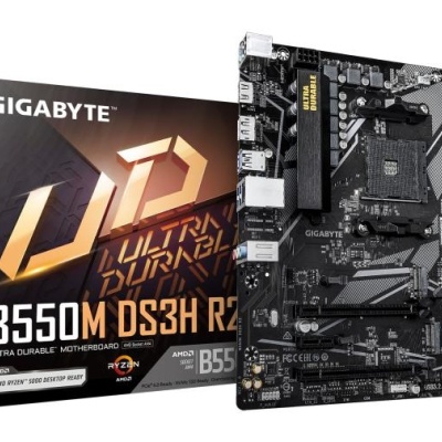 Placa de Baza GIGABYTE B550M DS3H R2 AM4, 4x DDR4, 1x DP 1x HDMI, 2x PCIE 4.0 x16 1x PCIE 3.0 x1, 2x M.2, 4x SATA 6GB/s, mATX - Img 2
