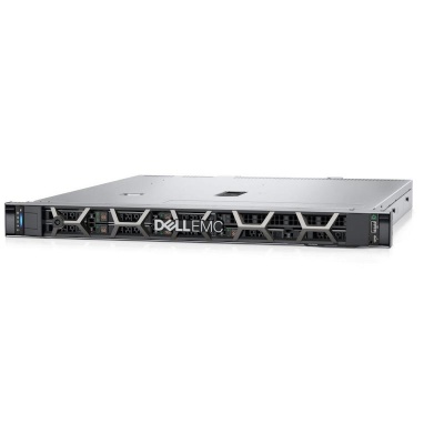 PowerEdge R350 Rack Server Intel Xeon E-2378 2.6GHz, 16M Cache, 8C/16T, Turbo (65W), 3200 MT/s, 16GB UDIMM, 3200MT/s, ECC, 3.5" Chassis with up to 4 Hot Plug Hard Drives, Motherboard with Broadcom 5720 Dual Port 1Gb On-Board LOM, Riser Config 0, 1 x8, 1