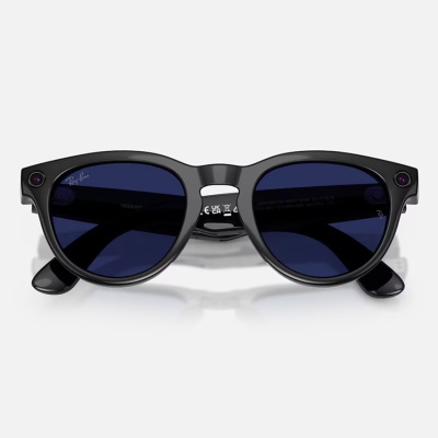 Ray-Ban Meta Headliner Gen 2 High Bridge FIT Shiny Black Clear/Sapphire Transitions 50-23