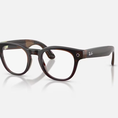 RAY-BAN META SCRIBER OPTICS GEN 2 Shiny Transparent Umber/ Demo Lens