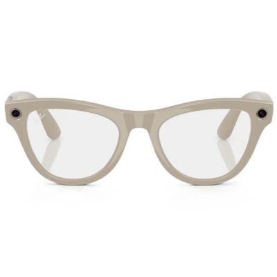 Ray-Ban Meta Skyler Gen 1 High Bridge FIT Shiny Chalky Gray Clear/Sapphire Transitions 52-20 - Img 3