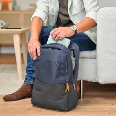 Rucsac laptop Trust Lisboa pentru laptop-uri cu diagonala de 16", material POM, RPET Polyester, RPET twill polyester, volum 23 L, albastru - Img 12