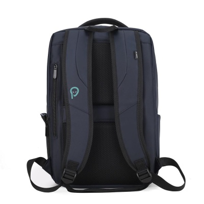 Rucsac Spacer pentru notebook de max. 15.6″, 1 compartiment, buzunar frontal x 2, buzunar lateral x 2, waterproof, poliester, albastru - Img 3