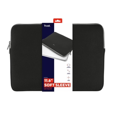 Rucsac Trust Primo Soft Sleeve for 11.6" laptops - black Specifications General Type of bag sleeve Number of compartments 1 Max. laptop size 11.6 " Height of main product (in mm) 225 mm Width of main product (in mm) 330 mm Depth of main product (in mm) - Img 9