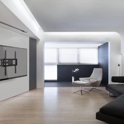 Suport de perete Akai cu inclinatie +10/-15°, diagonala display 32"-55", VESA min. 75x75, VESA max. 400x400, suporta pana la 35kg, distanta fata de perete max 427mm, negru - Img 11