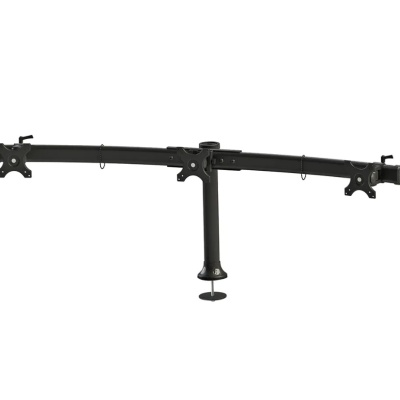 Suport triplu monitor de birou Neomounts FPMA-D700DD3; pentru display- uri cu diagonale 10"-27", sistem de prindere VESA 75x75~100x100, greutate maxima suportata 8kg - per ecran, swivel +45°, rotate +360°; inaltime reglabila manual 340-450mm; culoare - Img 2