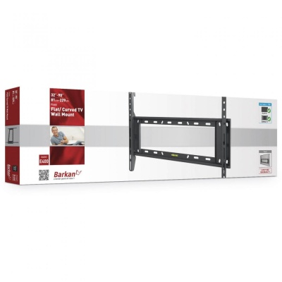 Suport TV de perete, Barkan E400+.B, Fix, 32"- 90", VESA 600 x 400 mm, suporta pana la 60kg, negru - Img 2