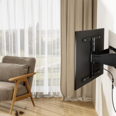 Suport TV UltraSlim Serioux 43-90" 50kg compatibilitate dimensiune ecran 43"-90" VESA 100x200 - 600x400 greutate maxima suportata 50kg Profile 19.5~250mm Tilt +3°~-15° Swivel Range +30°~-30° Screen Level +3°~-3° - Img 9