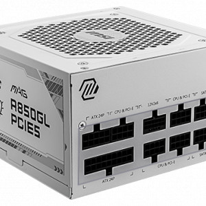 Sursa MSI MAG A850GL PCIE5 WHITE 80 PLUS Gold (up to 90%), fan size 120mm, Active PFC 850W