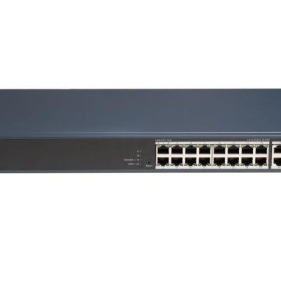 Switch PoE Hikvision DS-3E1520HP-SI-16P2T2F: 16 x 10/100/1000 PoE Ports, 2 × 10/100/1000 Mbps RJ45, 8 porturi PoE maxim 90W, buget PoE 230W, tensiune alimentare: 100-240V~ 50/60Hz 4 A, dimensiuni: 440 mm × 44 mm × 220.8 mm, greutate: 2.73kg, montare pe