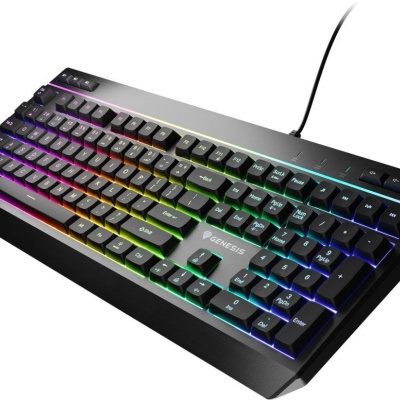 Tastatura gaming cu fir Genesis RHOD 530, tip membrana, iluminare RGB, numar taste 114, material ABS, lungime cablu 180cm, negru - Img 2