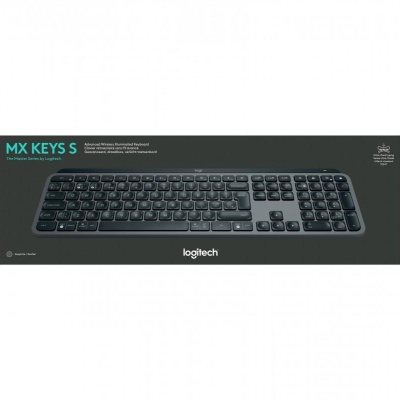 Tastatura Logitech MX Keys S, Iluminare, 2.4GHz&Bluetooth, USB-C, US INTL layout, graphite/negru - Img 4