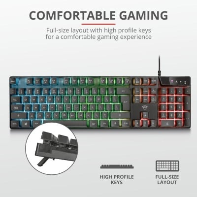 Tastatura Trust GXT 835 Azor, gaming, neagra - Img 4