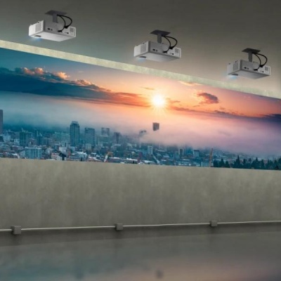 Videoproiector ViewSonic LS610HDH, FHD 1920* 1080, LED 60.000 ore, 5.000 lumeni, 3.000.000:1, zoom optoc 1.2x, dimensiune imagine 300", distanta proiectare 0.87-10.38 m, 27-32 dB, 2* HDMI, audio in/ out, USB Tip A (Alimentare): 1 (5V/1.5A), RS232, RJ45,