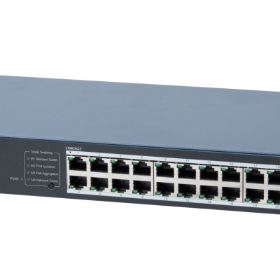 24-Port Gigabit Switch Hikvision DS-3E0524-E(C) 24 × 10/100/1000 Mbps RJ45 Port Easy Plug-and-Play Installation Rack-Mounting Rugged Metal Case