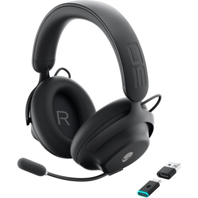 Alienware Pro Wireless Gaming Headset, Connectivity Technology: Wired/Wireless, Wireless Technology: Bluetooth, Wireless Operating Distance: 30m, Bluetooth Standard: Bluetooth 5.3, Impedance: 32 Ohm, Features: 50mm graphene-coated drivers, 2-mic AI noise - Img 2