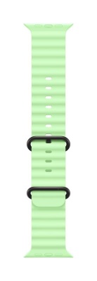 Apple Watch 49mm Neon Green Ocean Band - Black Titanium Finish