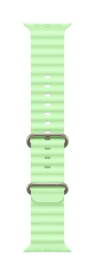 Apple Watch 49mm Neon Green Ocean Band - Natural Titanium Finish
