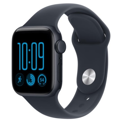 Apple Watch SE 3 GPS + Cellular 40mm Midnight Aluminium Case with Navy Blue Sport Band - M/L
