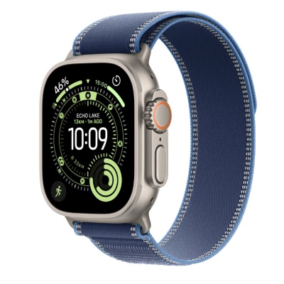 Apple Watch Ultra 3 GPS + Cellular 49mm Natural Titanium Case with Blue/Bright Blue Trail Loop - S/M - Img 2