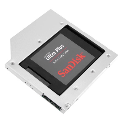Caddy unitate optica pentru HDD/SSD 2.5" , SATA, 9.5mm, metalic