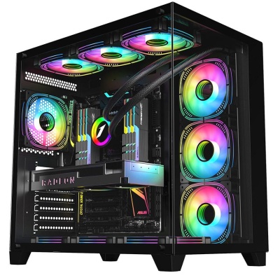 Carcasa 1STPLAYER Gaming MV8 Cube Tower NEGRU - Img 3
