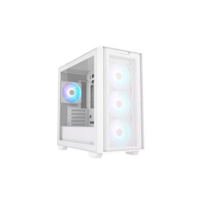 Carcasa ASUS A21 PLUS Mid Tower ARGB ALB, Tempered Glass, Sloturi Expansiune 5, Drive Bays: 2x3.5" sau 2x2.5" 1x2.5", Ventilatoare Suportate: 7 (spate: 1x120mm, fata: 3x120mm sau 2x140mm, sus: 3x120mm sau 2x140mm), Ventilatoare Incluse: 4 (spate: