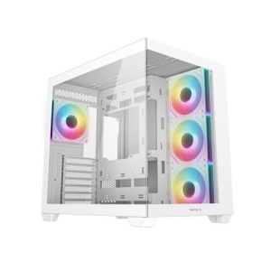 Carcasa DEEPCOOL CG550 4F Mid Tower ARGB ALB, Tempered Glass+ABS+SGCC, Sloturi Expansiune 7, Drive Bays: 2x3.5" 2+1x2.5", Ventilatoare Suportate: 10 (spate: 1x120mm, sus: 3x120mm sau 2x140mm, lateral: 3x120mm sau 2x140mm, jos: 3x120mm), Ventilatoare