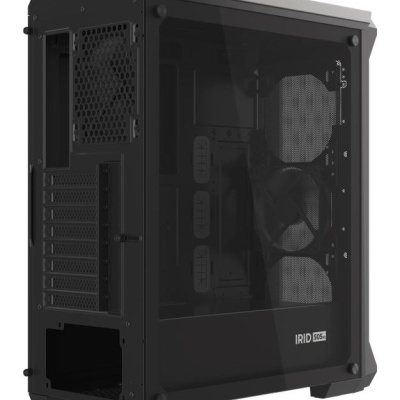 Carcasa GENESIS IRID 505 V2 Mid Tower NEGRU, Tempered Glass, Sloturi Expansiune 8, Drive Bays: 2x3.5" 7x2.5", Ventilatoare Suportate: 6 (spate: 1x120mm, fata: 3x120mm sau 2x140mm, sus: 2x120mm sau 2x140mm), Ventilatoare Incluse: 4 (2x120mm), Format Placa - Img 7