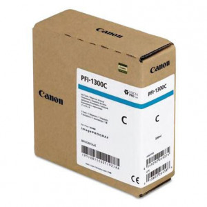 Cartus cerneala Canon PFI-1300C, cyan, capacitate 330ml, pentru Canon imagePROGRAF, PRO-2000, PRO-4000, PRO-4000, PRO-6000S.