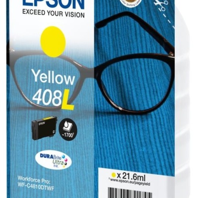 Cartus cerneala Epson 408L Ink Tank, DURABrite Ultra ink, Yellow, capacitate 21.6ml, 1.7k pagini, pentru WorkForce Pro WF-C4810DTWF. - Img 4