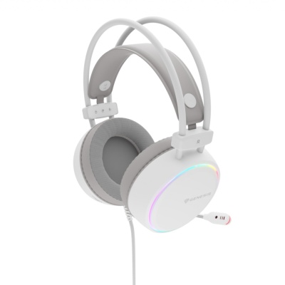 Casti gaming cu fir Genesis Neon 613 G2, sunet stereo, microfon, impendanta 32 Ohm, frecventa raspuns 20 - 20.000 Hz, lungime cablu 220 cm, iluminare RGB, frecventa raspuns microfon 10 Hz - 10 KHz, sensibilitate -42dB, conectivitate 1x Jack 3.5 mm TRRS,