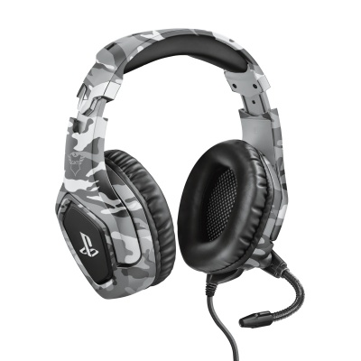 Casti gaming Trust GXT 488 Forze cu fir, lungime cablu 120 cm, frecventa raspuns 20 Hz, 20.000 Hz, sunet stereo, frecventa raspuns microfon 50 Hz, 10.000 Hz, pentru PS4 si PS5, gri