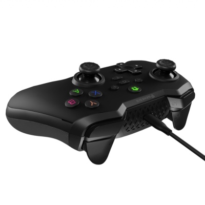 Controller cu fir Genesis Mangan 300, interfata USB, 19 butoane, negru - Img 6