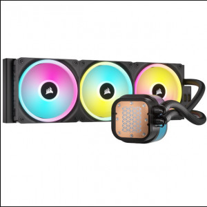 Cooler CPU Corsair H170i, ventilator 3x140 mm, baza cupru, Socket support Intel 1700, Intel 1200, Intel 1150, Intel 1151, Intel 1155, Intel 1156, AMD AM5, AMD AM4, negru