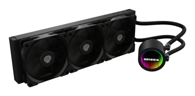 Cooler Procesor GENESIS HYDRIA 360 NEGRU, dimensiune radiator 397x120x27mm, 3 ventilatoare ARGB, Viteza ventilatoare: 500-1550 RPM, Airflow ventilatoare: 80 CFM, Suport AMD: AM4/AM5, suport INTEL: LGA 1151/1156/1150/1200/1700/1851 - Img 5