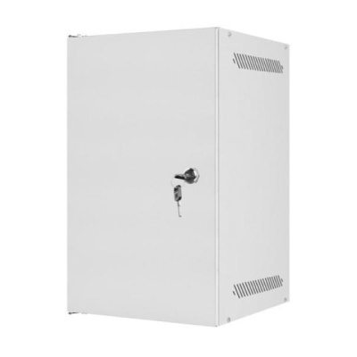Dulap rack 10" perete 9U / 280x310 pentru auto-asamblare, cu ușă metalică, gri (flat pack)