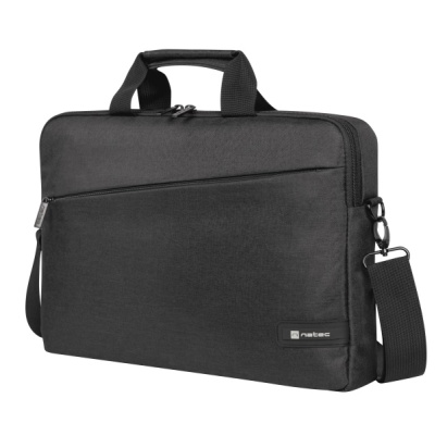Geanta laptop Natec Beira, compatibilitate dimensiune laptop 15.6"-16", 1 compartiment, material Polyester 300D, negru