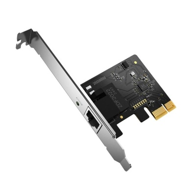 Gigabit PCIe Network Adapter SPEED: 1 Gbps SPEC: 1×RJ45, Full-Height Bracket/Low-Profile Bracket FEATURE: Multi-Speed Compatibility, Wake on LAN, Flow Control