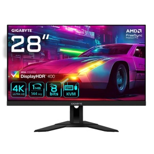 Gigabyte monitor gaming, M28U, diagonala: 28" IPS, rezolutie: 3840 x 2160 (UHD), luminozitate: 300 cd/m2 , contrast: 1000:1, unghi vizualizare: 178°, timp raspuns: 1ms, refresh rate: 144Hz, conectivitate: 2 x HDMI 2.1, 1 x Display port 1.4 , 1 x USB - Img 3