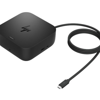 HP USB-C Dock G6 100W, Porturi: 2x USB Type-C (data & 15W USB Power Delivery)/ 1x USB Type-A 10Gbs/ 2x USB Type-A 5Gbs/ 2x DisplayPort 1.4/ 1x RJ-45/ 1x HDMI 2.1, Dimensiuni: 12.1 x 12.1 x 5.1 cm, Greutate: 0.68Kg, 3yw - Img 2