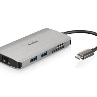 Hub USB DLINK DUB-M810, 8 porturi 3.0, gri