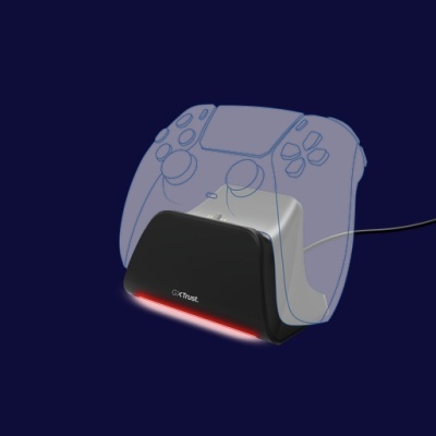 Incarcator pentru controller PS5 Trust GXT 255, material ABS, negru - Img 2